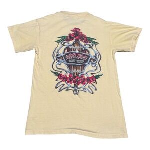 2000s Y2K Ron Jon Surf Shop Cocoa Beach Yellow Surfing Shirt Men's Small FLAWS